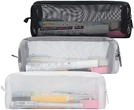 Classycoo Bleistiftkoffer 4 Packung Reißverschluss Bleistiftbeutel, Multifunktionaler Klar-Stift-Tasche Organisator Schreibwaren Lagertasche