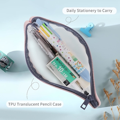 Classycoo Bleistiftkoffer 4 Packung Reißverschluss Bleistiftbeutel, Multifunktionaler Klar-Stift-Tasche Organisator Schreibwaren Lagertasche