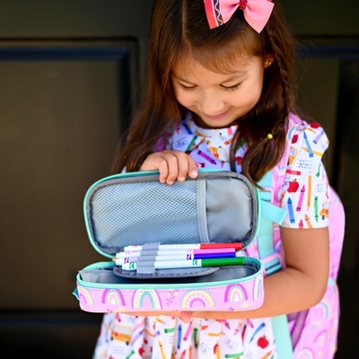Kinderstift für Mädchen und Jungen Soft Rainbow Pen Box Tasche (Rainbow 1)