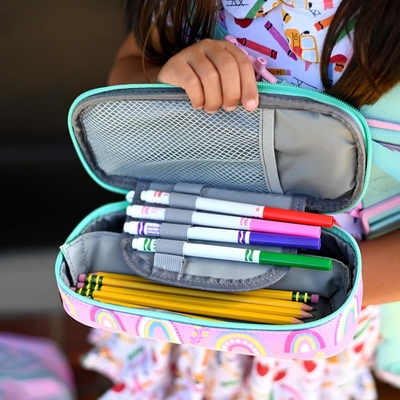 Kinderstift für Mädchen und Jungen Soft Rainbow Pen Box Tasche (Rainbow 1)