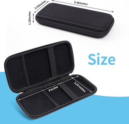 Idream365 Upgraded Hard Pencil Case Box für Erwachsene,Haltbarer Stift mit Reißverschluss schwarz