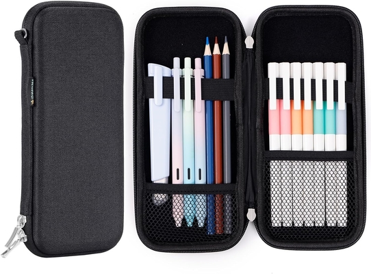 Idream365 Upgraded Hard Pencil Case Box für Erwachsene,Haltbarer Stift mit Reißverschluss schwarz