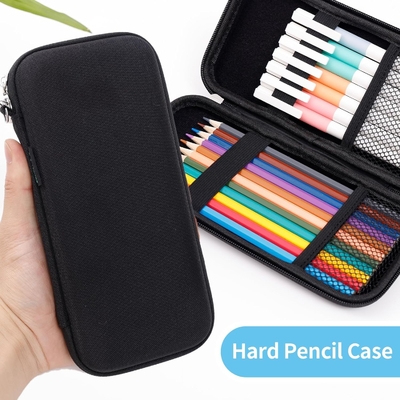 Idream365 Upgraded Hard Pencil Case Box für Erwachsene,Haltbarer Stift mit Reißverschluss schwarz