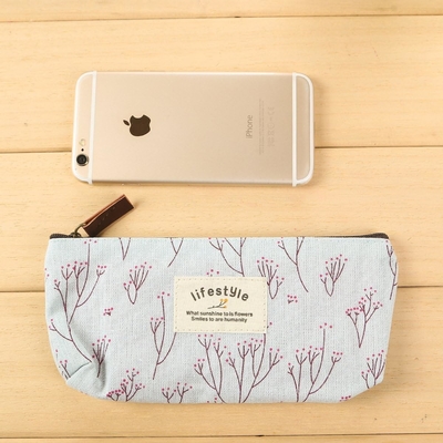 Bleistiftkasten, süße Blumenblumen Leinwand Reißverschluss Bleistiftkasten schönes Gewebe Blumenbaum Stift Taschen Versorgung 4 Stück