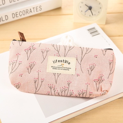 Bleistiftkasten, süße Blumenblumen Leinwand Reißverschluss Bleistiftkasten schönes Gewebe Blumenbaum Stift Taschen Versorgung 4 Stück