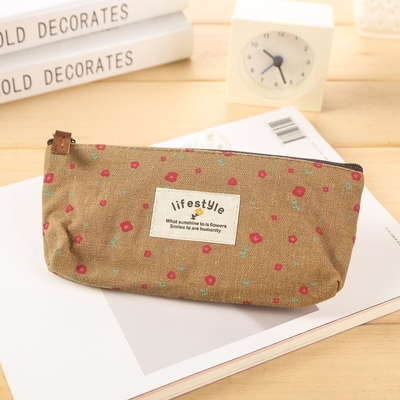Bleistiftkasten, süße Blumenblumen Leinwand Reißverschluss Bleistiftkasten schönes Gewebe Blumenbaum Stift Taschen Versorgung 4 Stück