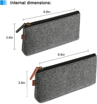 ProCase Bleistiftbeutel Bleistiftbeutel, Filz-Studentenpapierbeutel Reißverschlussbeutel für Stifte, Bleistifte, Highlighter, Gel-Stift, Marker
