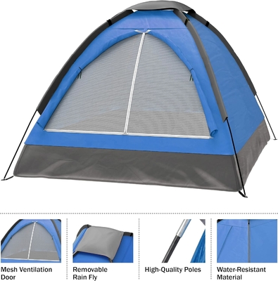 Zwei-Personen-Dome-Zelt ️ Einfache Einrichtung Schutzhütte mit Regenfliege und Handtasche für Camping, Strand, Rucksack, Wandern,
