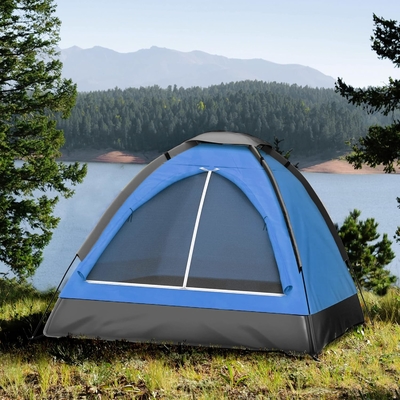 Zwei-Personen-Dome-Zelt ️ Einfache Einrichtung Schutzhütte mit Regenfliege und Handtasche für Camping, Strand, Rucksack, Wandern,