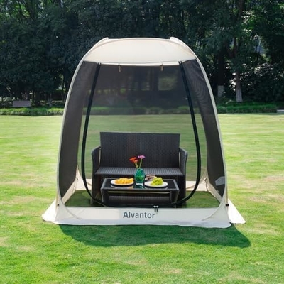 Alvantor Bildschirm Haus Zimmer Camping Zelt Außen Baldachin Pop Up Sonnenschirm Sechseckenschutzmaschen Wände nicht wasserdicht 6'x6'