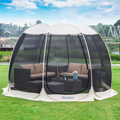 Alvantor Bildschirm Haus Zimmer Camping Zelt Außen Baldachin Pop Up Sonnenschirm Sechseckenschutzmaschen Wände nicht wasserdicht 6'x6'