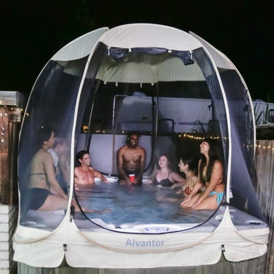 Alvantor Bildschirm Haus Zimmer Camping Zelt Außen Baldachin Pop Up Sonnenschirm Sechseckenschutzmaschen Wände nicht wasserdicht 6'x6'