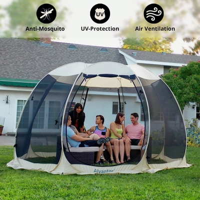 Alvantor Bildschirm Haus Zimmer Camping Zelt Außen Baldachin Pop Up Sonnenschirm Sechseckenschutzmaschen Wände nicht wasserdicht 6'x6'