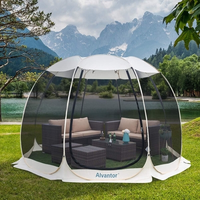 Alvantor Bildschirm Haus Zimmer Camping Zelt Außen Baldachin Pop Up Sonnenschirm Sechseckenschutzmaschen Wände nicht wasserdicht 6'x6'