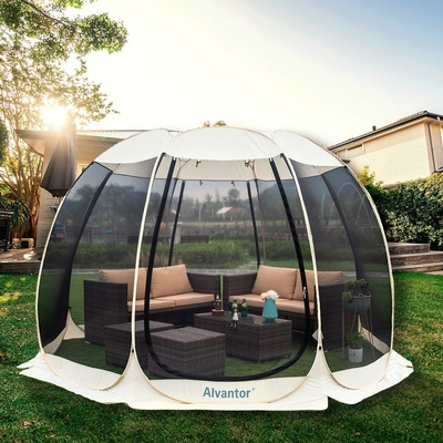 Alvantor Bildschirm Haus Zimmer Camping Zelt Außen Baldachin Pop Up Sonnenschirm Sechseckenschutzmaschen Wände nicht wasserdicht 6'x6'