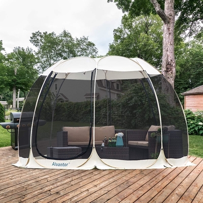 Alvantor Bildschirm Haus Zimmer Camping Zelt Außen Baldachin Pop Up Sonnenschirm Sechseckenschutzmaschen Wände nicht wasserdicht 6'x6'