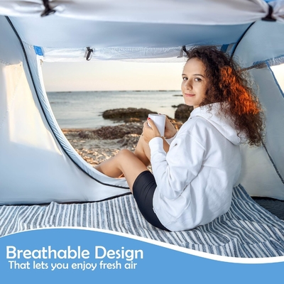 Abco 2-Person Pop Up Tent - Portable Cabana mit 2 Türen, wasserdicht und UV-Schutz, Tragetasche - Sky Blue