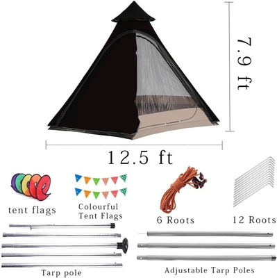 12'x10'x8'Kuppel Campingzelt 5-6 Personen 4 Jahreszeit Doppelschichten wasserdicht UV-dicht Winddicht Zelte Familie Outdoor Camping