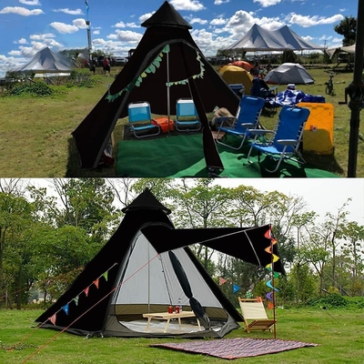 12'x10'x8'Kuppel Campingzelt 5-6 Personen 4 Jahreszeit Doppelschichten wasserdicht UV-dicht Winddicht Zelte Familie Outdoor Camping