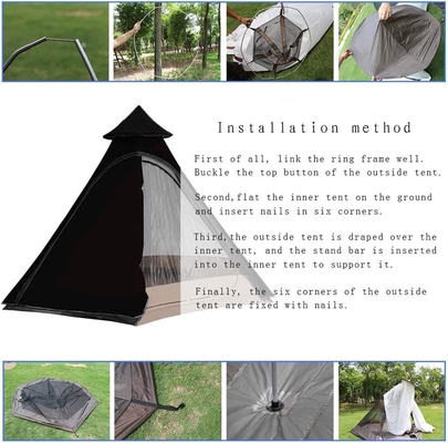 12'x10'x8'Kuppel Campingzelt 5-6 Personen 4 Jahreszeit Doppelschichten wasserdicht UV-dicht Winddicht Zelte Familie Outdoor Camping