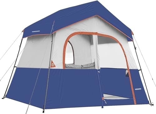 HIKERGARDEN 6 Personen Campingzelt - Tragbar, leicht einstellbar Familienzelt fürs Camping, winddichtes Gewebe Hüttenzelt im Freien