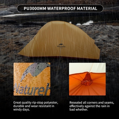Naturhike Cloud-Up 1 Person Zelt Leichtgewicht Rucksackzelt für einen Mann, wasserdichtes Ultraleichtes Einzelpersonenzelt, Do