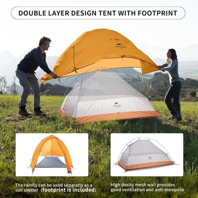Naturhike Cloud-Up 1 Person Zelt Leichtgewicht Rucksackzelt für einen Mann, wasserdichtes Ultraleichtes Einzelpersonenzelt, Do
