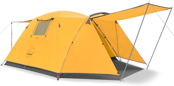 KAZOO 2/4 Personen Campingzelt Außenwasserdicht Großfamilienzelte 2/4 Personen Einfache Einrichtung Zelt mit Veranda Doppelschicht