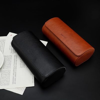 Reisetasche, Uhrenrolle für 3 Uhren, Premium-Falschleder, Geschenkverpackung