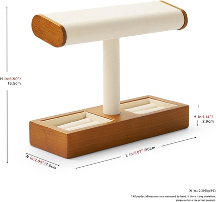 Massivholz-Uhr-Display-Stand T-Bar-Uhr-Stand Schmuckhalter-Stand Uhrenkoffer für Männer Uhrenhalter-Organisator für Männer
