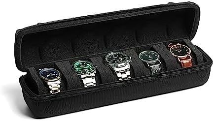 3 Uhr-Reisetasche Roll, Hard Watch Carry Case Roll Display-Speicherhalter Box mit weichen Schaumkissen fit alle Größen