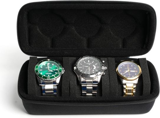 3 Uhr-Reisetasche Roll, Hard Watch Carry Case Roll Display-Speicherhalter Box mit weichen Schaumkissen fit alle Größen