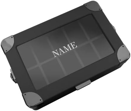 CASE ELEGANCE Militär 10 Slot Uhrenkasten Hülle Organisator für Männer, echtes Glas Top, Modularer Valet Tray,