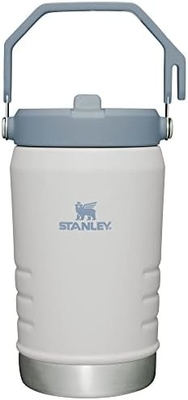 IceFlow Edelstahlflasche mit Stroh, Vakuumisolierte Wasserflasche für Zuhause, Büro oder Auto, wiederverwendbare Tasse
