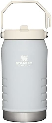 IceFlow Edelstahlflasche mit Stroh, Vakuumisolierte Wasserflasche für Zuhause, Büro oder Auto, wiederverwendbare Tasse