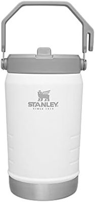 IceFlow Edelstahlflasche mit Stroh, Vakuumisolierte Wasserflasche für Zuhause, Büro oder Auto, wiederverwendbare Tasse