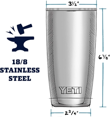 Rambler 20 oz aus Edelstahl Vakuum isolierter Tumbler mit MagSlider-Deckel