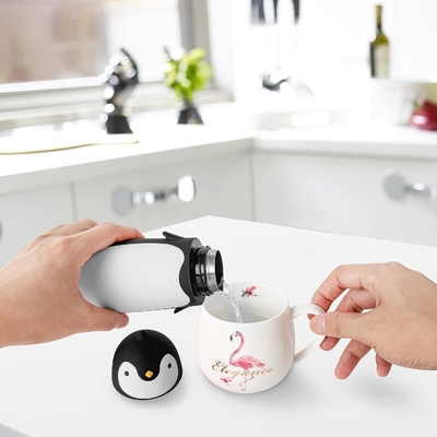 Pinguin Edelstahl Vakuum isolierte Töpfe Reisebecher Tee Wasserflasche Kaffeeflasche
