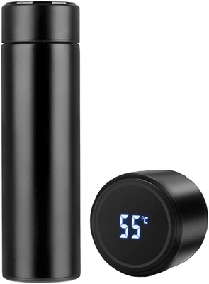 Wasserflasche mit LED-Temperaturanzeige,Doppelmauerte Vakuum-isolierte Wasserflasche,Edelstahl Sport Automotive