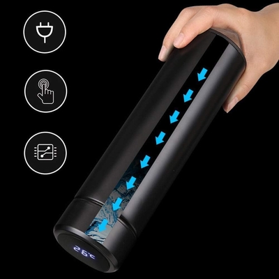 Wasserflasche mit LED-Temperaturanzeige,Doppelmauerte Vakuum-isolierte Wasserflasche,Edelstahl Sport Automotive