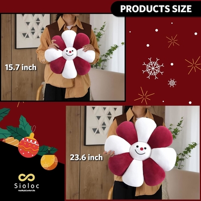 Blütenkissen,Blütenförmiges Kissen,Weihnachtsdekor,Blütenbodenkissen,Sitzkissen,schönes Zimmerdekor und Plush