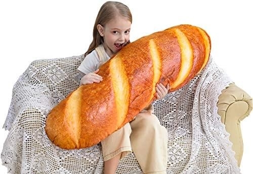 40 in 3D Simulation Brotform Kissen Weiches Lendenbein Baguette Rückenkissen Lustiges Essen Plush Stoffspielzeug