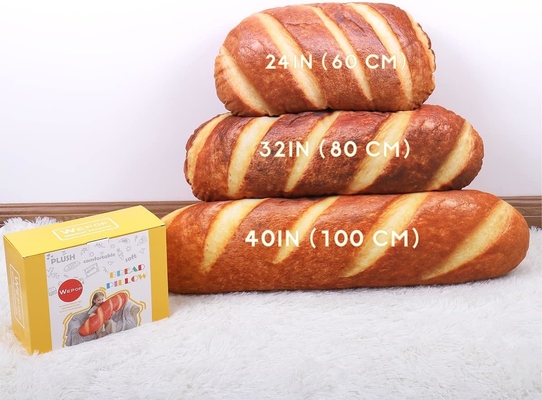 40 in 3D Simulation Brotform Kissen Weiches Lendenbein Baguette Rückenkissen Lustiges Essen Plush Stoffspielzeug