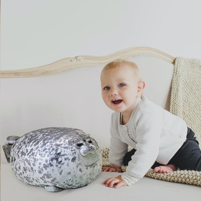 MerryXD Chubby Blob Seal Kissen, gefüllt mit Baumwolle Plush Tier Spielzeug niedlich Ozean Medium