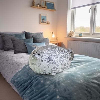 MerryXD Chubby Blob Seal Kissen, gefüllt mit Baumwolle Plush Tier Spielzeug niedlich Ozean Medium