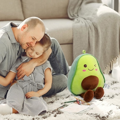 16.5 Zoll kuscheln gefüllte Avocado Frucht weich plüsch Werfen Kissen Geschenk für Kinder, Lebensmittel in Form werfen Kissen Spielzeug für Weihnachten