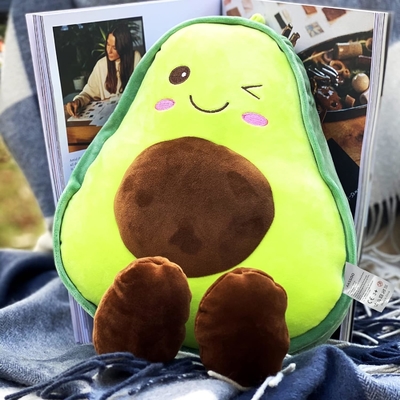 16.5 Zoll kuscheln gefüllte Avocado Frucht weich plüsch Werfen Kissen Geschenk für Kinder, Lebensmittel in Form werfen Kissen Spielzeug für Weihnachten