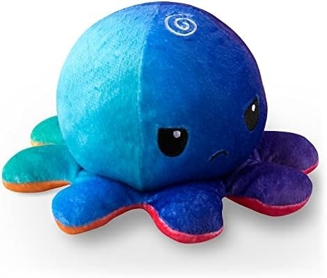TeeTurtle - Der Original-Reversible Octopus Plushie - Liebe + Hass - Süße Sinnes-Fidget gefüllte Tiere, die deine