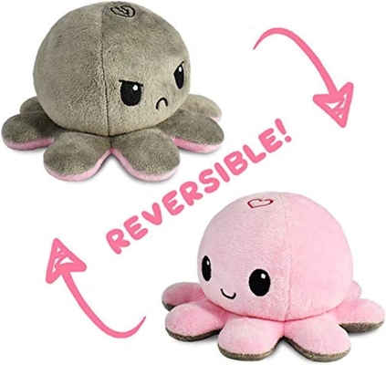 TeeTurtle - Der Original-Reversible Octopus Plushie - Liebe + Hass - Süße Sinnes-Fidget gefüllte Tiere, die deine