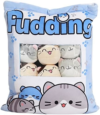 REFAHB Schönes Plüssigkissen Kissenwerfen Ausnehmbares Stofftier Spielzeug Kreative Geschenke für Mädchen (Kitten)